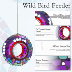 Tegarbed Bird Feeder hanging in a garden setting