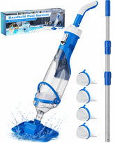 Teguy cordless pool vacuum blue model front view