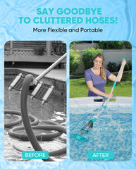Teguy Cordless Pool Vacuum showcasing the powerful motor