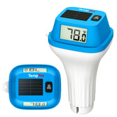 TempPro Solar-Powered Pool Thermometer floating on water