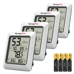 TempPro TempAir Digital Hygrometer front view, white