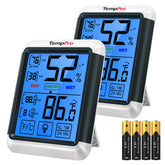 TempPro TempAir Digital Hygrometer Thermometer front view with large display