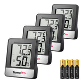 TempPro TP49 Digital Hygrometer black model front view
