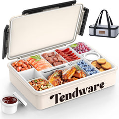 TENDWARE LIFE Chilled Portable Snackle Box Container with compartments