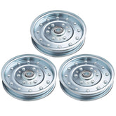 TENGMUJX 3 Pack Flat Idler Pulley front view