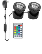 TENSUL Colored Pond Lights front view showing RGB colors