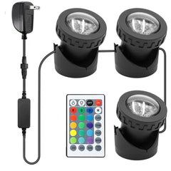TENSUL RGB pond lights set with three lights in the box