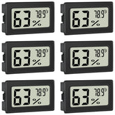 TeqyAqs Indoor Thermometer Black front view