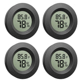 TeqyAqs Mini Hygrometer Thermometer front view, black