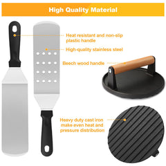 Terlulu griddle kit carry bag open with accessories inside