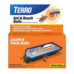 Terro Ant & Roach Bait 4-Pack front view with packaging