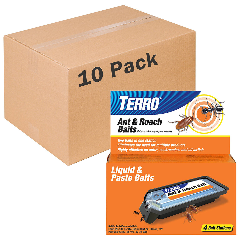 Terro Ant & Roach Baits 10 Pack Black front view