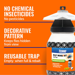 Terro Fly Magnet Trap being filled with water