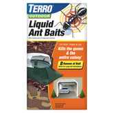 Terro Outdoor Liquid Ant Bait Killer package front view with 8 bait stations