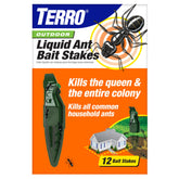 Terro Outdoor Liquid Ant Bait Stakes 12-Pack front view
