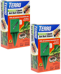 Terro Outdoor Liquid Ant Bait Stakes package front view with 8 stakes