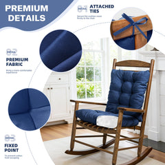 TESICA Grey Rocking Chair Cushion on patio chair