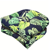 TESICA Navy Green Outdoor Wicker Seat Cushion front view