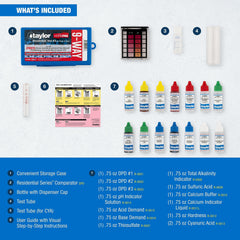 Test comparator and water sample vial from Taylor K-1005