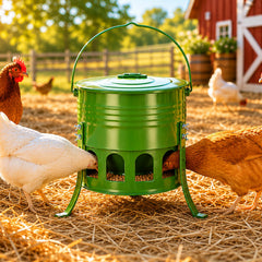 Tgeyd Metal Chicken Feeder green model with 12 feeding ports