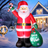 Thanger 8 FT Christmas Inflatable Santa with LED lights front view