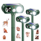 Thcritter 4-Pack Solar Ultrasonic Animal Repellent green model front view