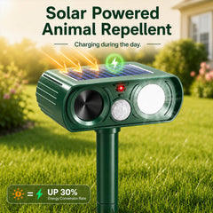 Thcritter Solar Ultrasonic Repellent side view showcasing solar panel
