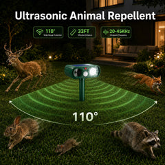 Thcritter Solar Ultrasonic Repellent with LED lights illuminated