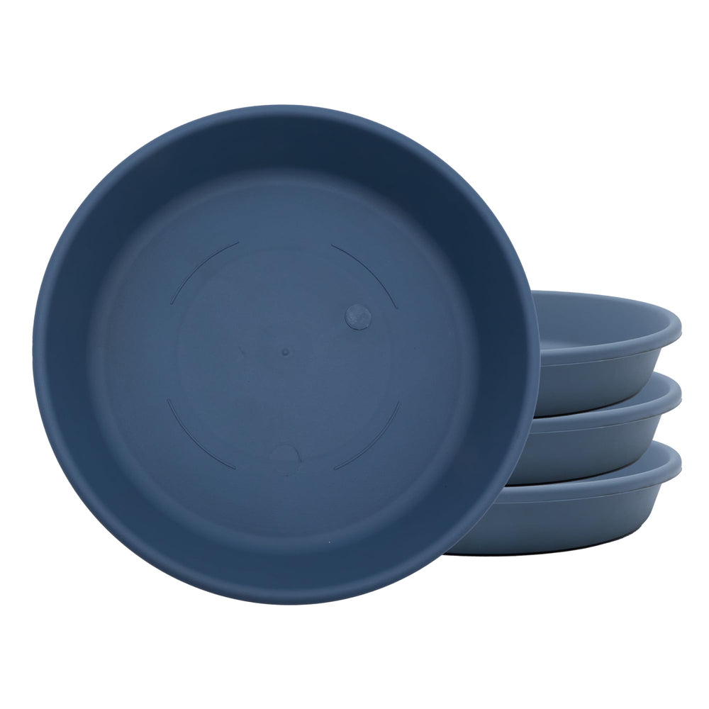 The HC Companies 6 Inch Round Planter Pot Slate Blue front view
