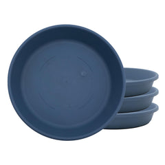 The HC Companies 6 Inch Round Planter Pot Slate Blue front view