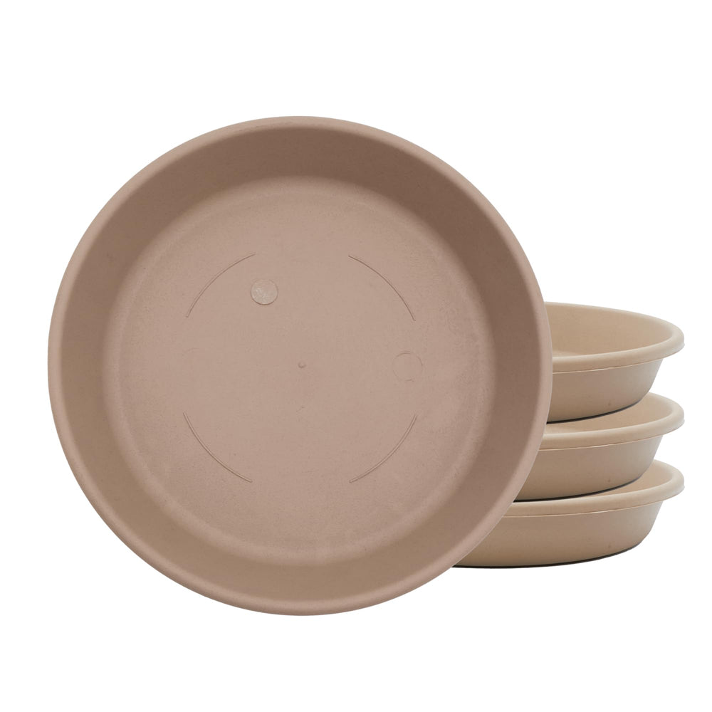 The HC Companies 8-inch sandstone round planter pot front view