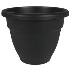 The HC Companies Caribbean Planter Pot front view, 16-inch black