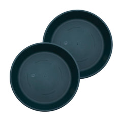 The HC Companies Classic Round Planter Pot 12-inch Evergreen front view