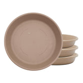 The HC Companies Classic Round Planter Pot 6-inch sandstone saucer front view