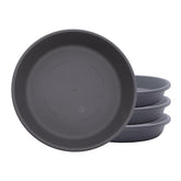 The HC Companies Classic Round Planter Pot 6 inch warm gray front view