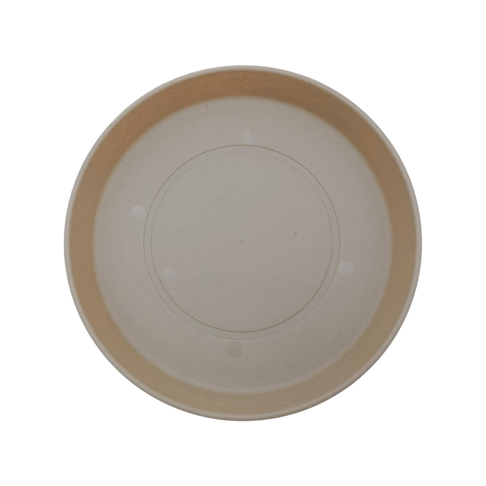 The HC Companies Round Prima Flower Pot Saucer 7-inch in Sandstone