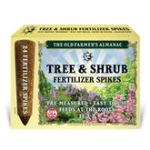 The Old Farmer's Almanac Tree & Shrub Fertilizer Spikes box with 24 spikes