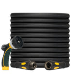 TheFitLife 100 FT Garden Hose black model front view