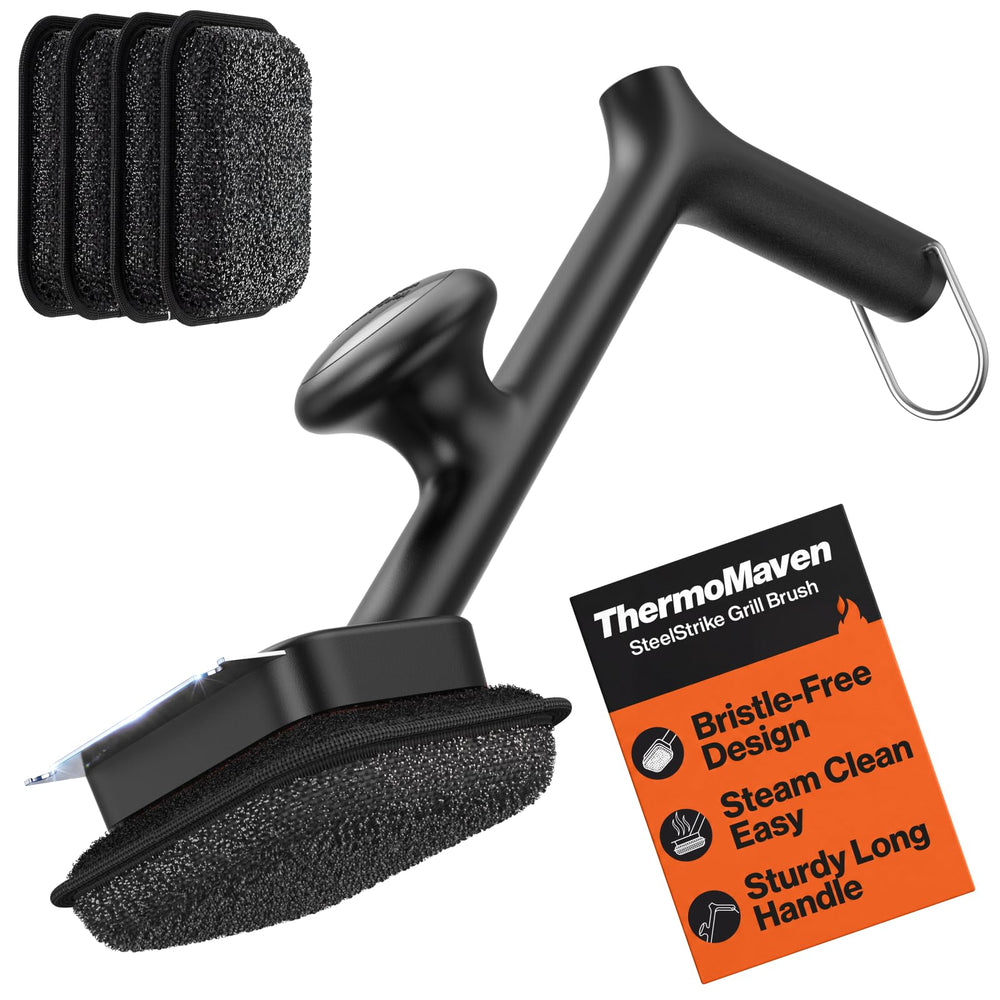 ThermoMaven BBQ Grill Brush front view with bristle-free design