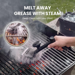ThermoMaven BBQ Grill Brush side view showing the ergonomic handle