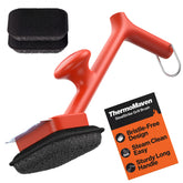 ThermoMaven Bristle-Free BBQ Grill Brush front view with handle