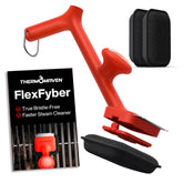 ThermoMaven Grill Brush with Red handle and scraper
