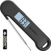 ThermoMonster Instant Read Meat Thermometer front view in black