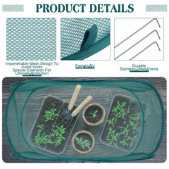 Threehoney Pop Up Plant Cover with open access