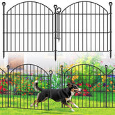 Thrivinest Decorative Garden Fence front view, black arched design