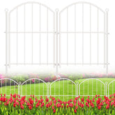 Thrivinest Decorative Garden Fence front view, white design
