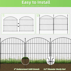 Thrivinest Garden Fence with movable gate in garden setting