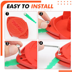 THTEN SF-080 Bladed Trimmer Head side view with installation details