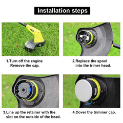 THTEN Trimmer Spool installation guide showing ease of use