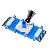 TidyMister 16-inch pool vacuum head front view with wheels